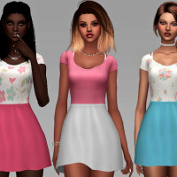 Katara Dress by SakuraPhan at TSR » Sims 4 Updates