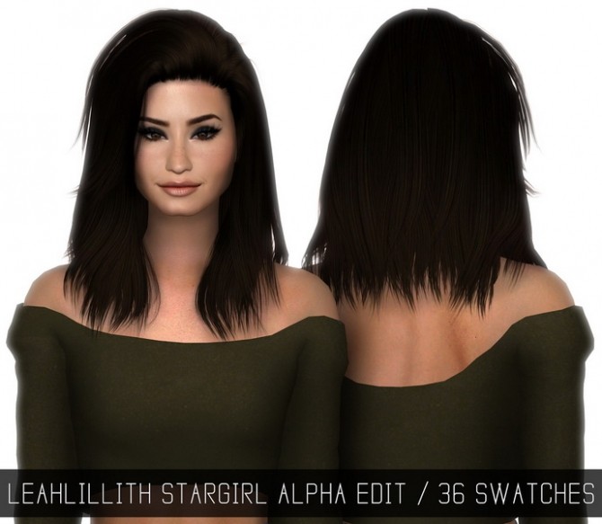 Sims 4 LEAHLILLITH STARGIRL Hair ALPHA EDIT at Simpliciaty