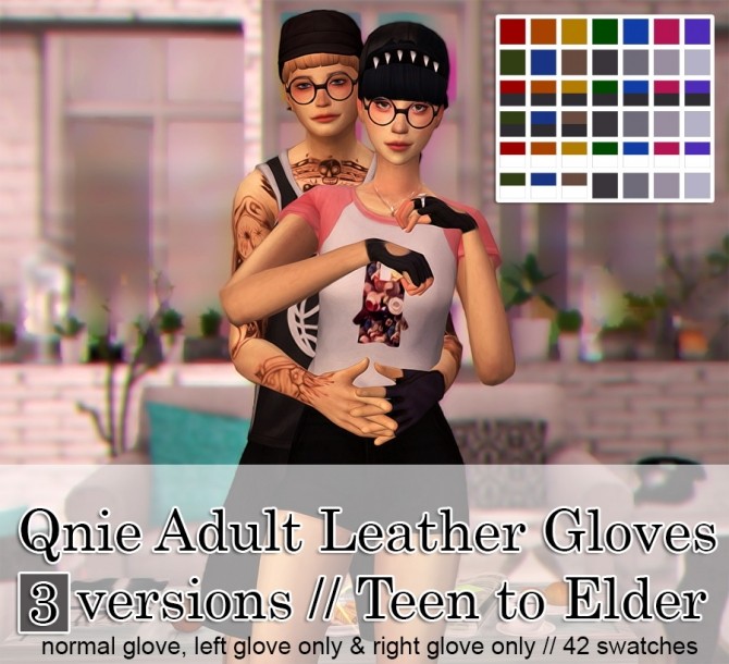 Sims 4 Qnie Leather Gloves Set at qvoix – escaping reality