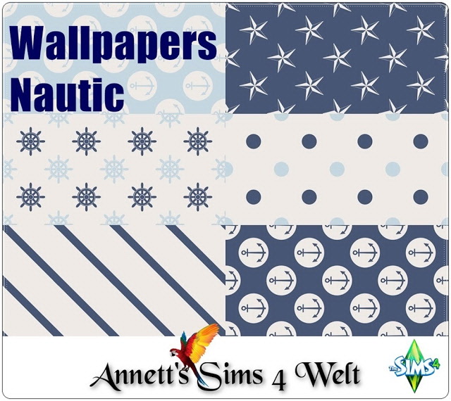 Sims 4 Nautic wallpapers at Annett’s Sims 4 Welt