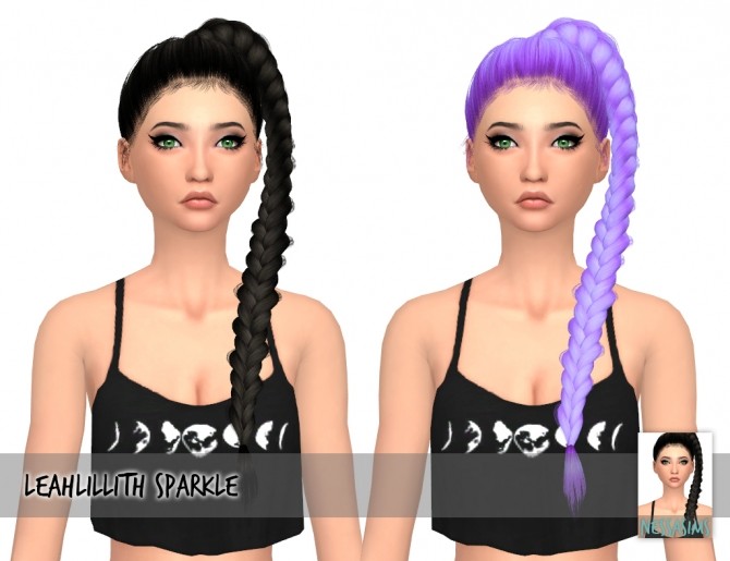 Sims 4 Leahlilliths Sparkle hair reteture at Nessa Sims