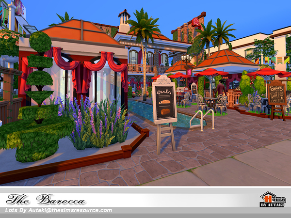 Sims 4 The Barocca house NoCC by autaki at TSR