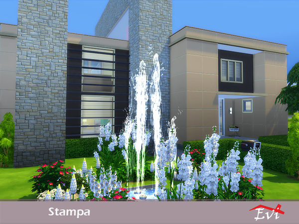 Sims 4 Stampa house by evi at TSR