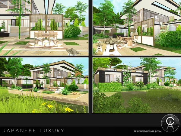 Sims 4 Japanese Luxury house by Pralinesims at TSR
