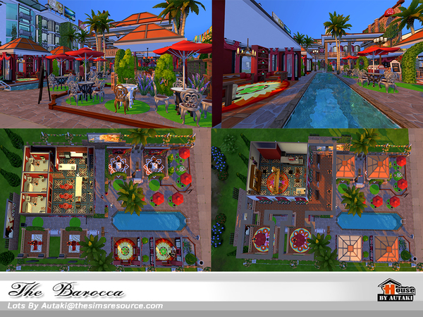 Sims 4 The Barocca house NoCC by autaki at TSR