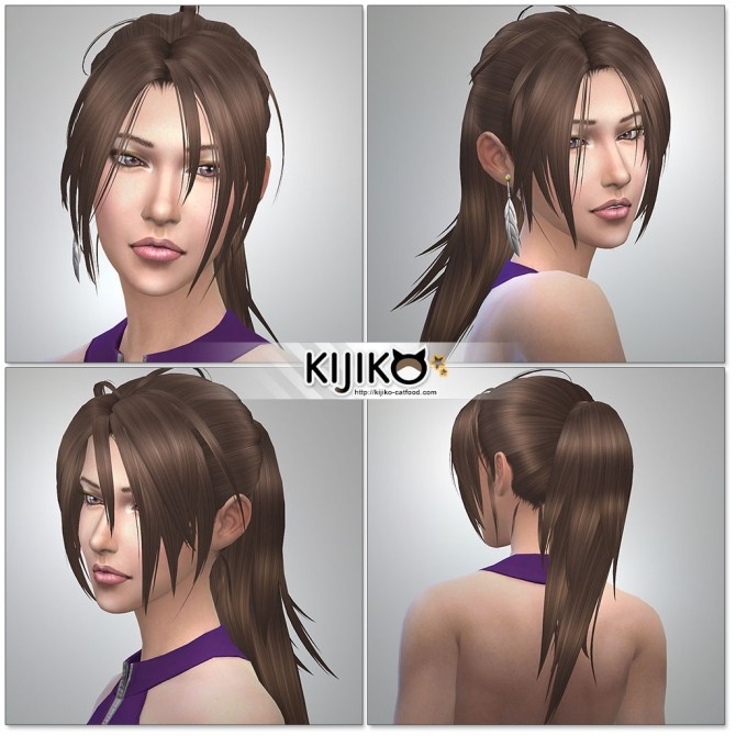 Sims 4 Hototogisu hair TS4 edition at Kijiko