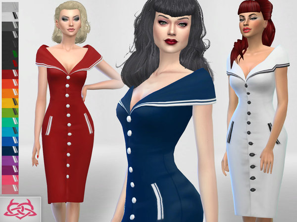 Sims 4 Paloma dress v. Tubo RECOLOR opaque by Colores Urbanos at TSR