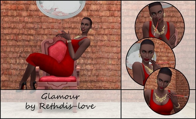 Sims 4 Glamour poses at Rethdis love