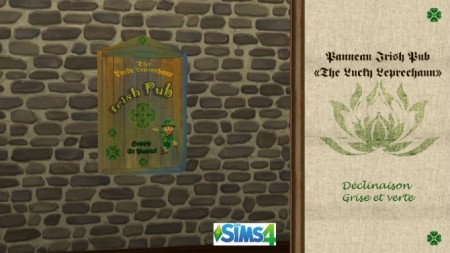 Irish Pub sign by LénaCrow at Sims Artists