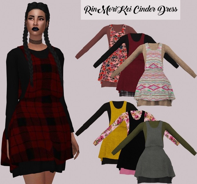 Sims 4 RinMoriKei Cinder Dress at Lumy Sims