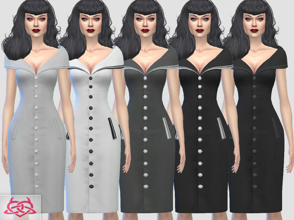 Sims 4 Paloma dress v. Tubo RECOLOR opaque by Colores Urbanos at TSR