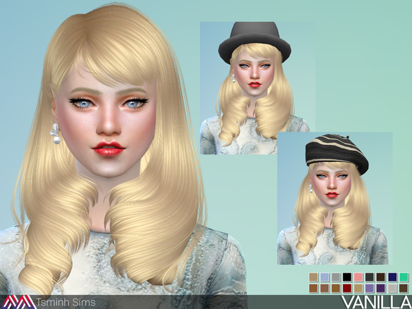 Sims 4 Vanilla Hair 28 by TsminhSims at TSR
