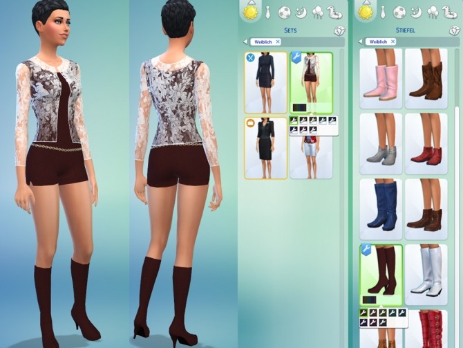 Sims 4 Jumpsuit & High Boots by play jarus at Mod The Sims