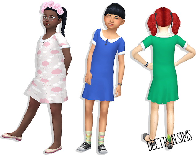 Sims 4 Wendy Dress for Children at Deetron Sims