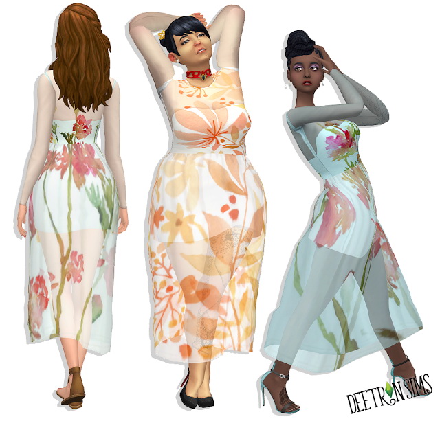 Sims 4 Serendipity Dress at Deetron Sims