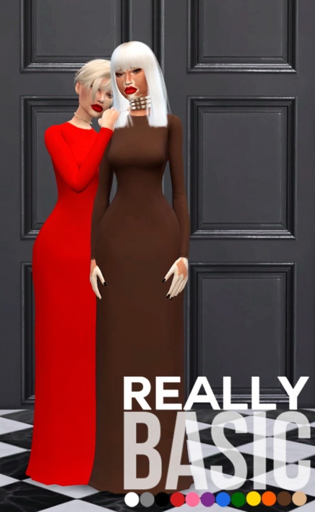 Sims 4 REALLY BASIC DRESS at Candy Sims 4