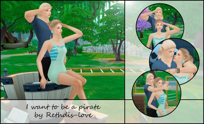 Sims 4 I want to be a pirate poses at Rethdis love