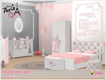 French teen room at Sims by Severinka