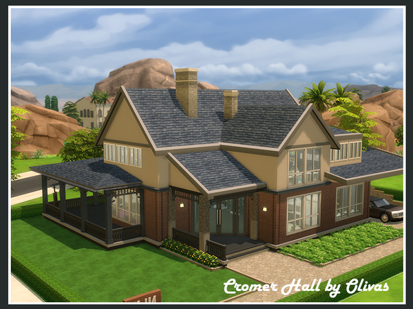 Sims 4 Cromer Hall house by olivas at TSR