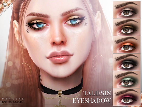 Sims 4 Taliesin Eyeshadow N49 by Pralinesims at TSR