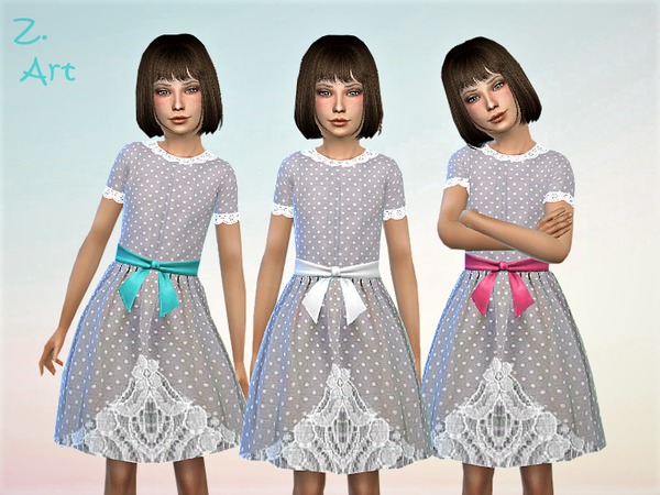 Sims 4 GirlZ 04 romantic velvet dress by Zuckerschnute20 at TSR