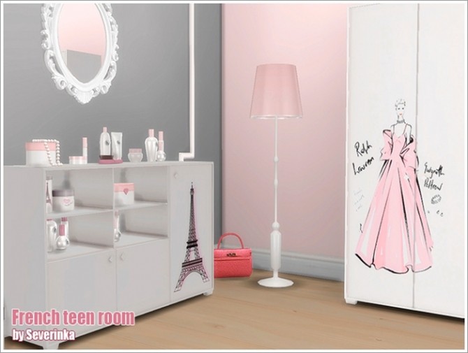 Sims 4 French teen room at Sims by Severinka