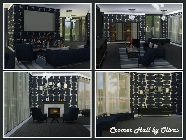 Sims 4 Cromer Hall house by olivas at TSR