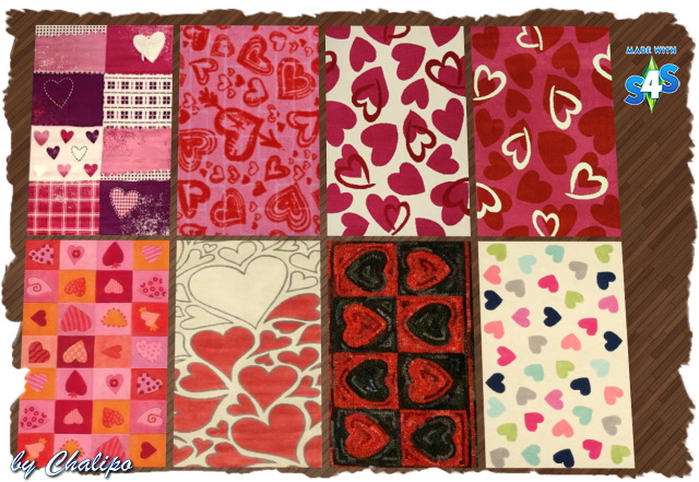 Sims 4 Valentine rugs by Chalipo at All 4 Sims