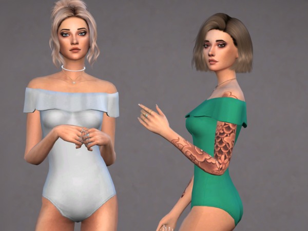 Sims 4 Harloe Bodysuit Set by Christopher067 at TSR
