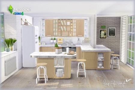 Keep Life Simple kitchen (Pay) at SIMcredible! Designs 4 » Sims 4 Updates