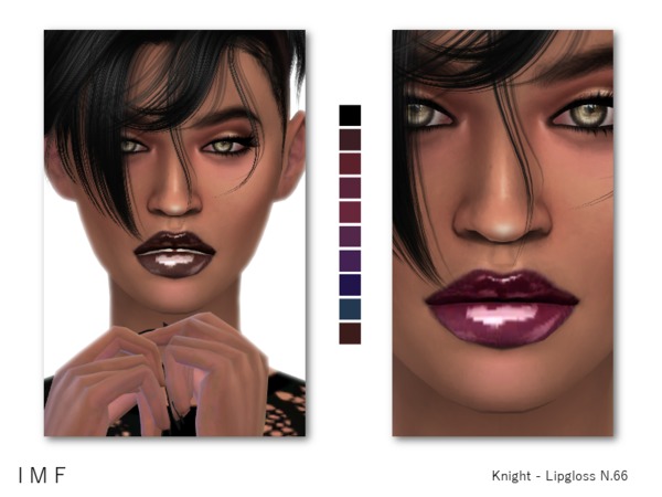 Sims 4 IMF Knight Lipgloss N.66 by IzzieMcFire at TSR