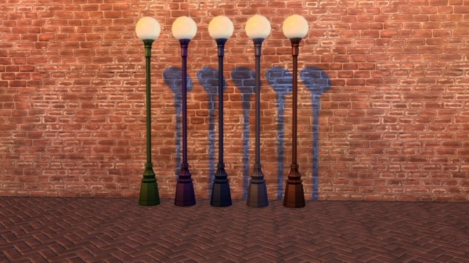 Sims 4 Garden Globe Lamps by Snowhaze at Mod The Sims