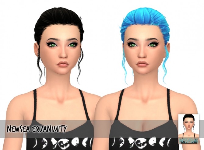 Sims 4 Newsea equanimity hair retexture at Nessa Sims