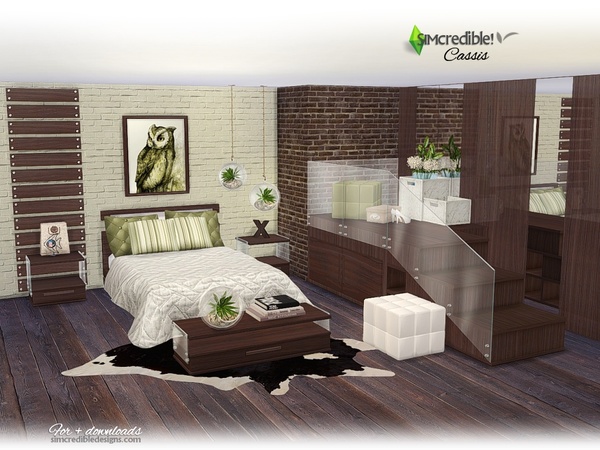 Sims 4 Cassis bedroom by SIMcredible at TSR