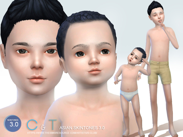 Sims 4 ASIAN skintones 3.0 all ages by S Club WMLL at TSR