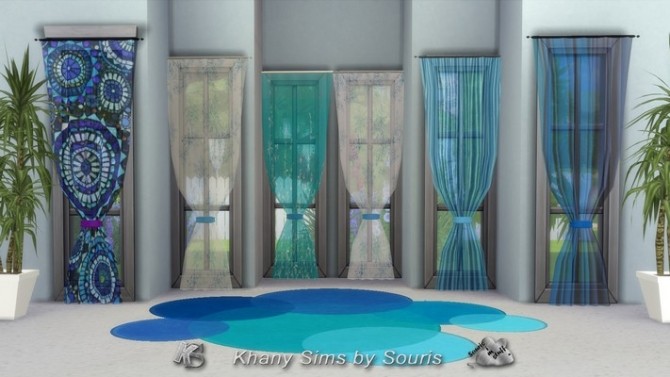 Sims 4 Discrets curtains by Souris at Khany Sims