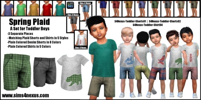 Sims 4 Spring Plaid Toddler Boys Set at Sims 4 Nexus