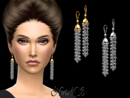 Crystal Tassel Earrings by NataliS at TSR