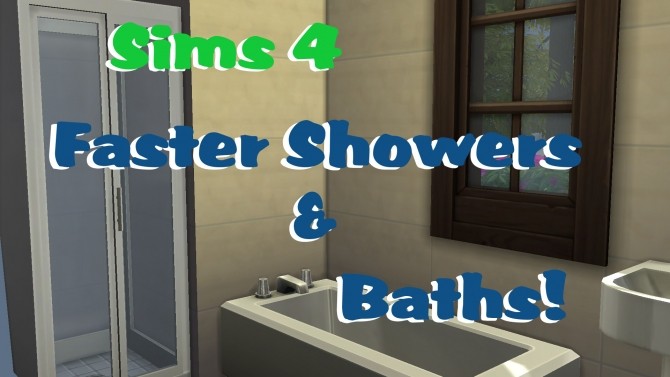 Sims 4 Faster Showers & Baths by PolarBearSims at Mod The Sims