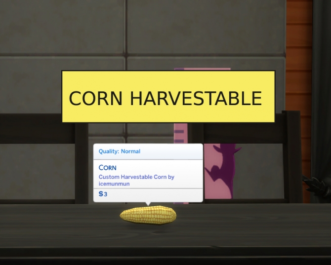 Harvestable Corn Stalk + OptionalPopcorn Popper by icemunmun at Mod