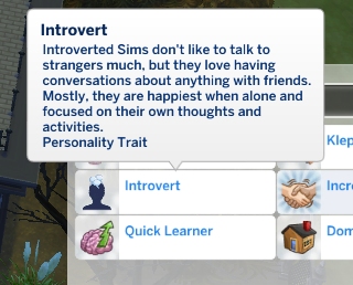 Sims 4 Introvert Trait UPDATED at Pearlbh Sims Mods & Stuff