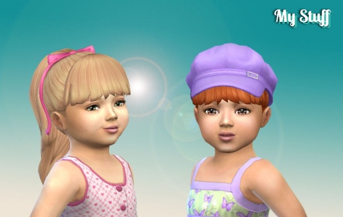 Sims 4 High Ponytail with Bangs for Toddlers at My Stuff