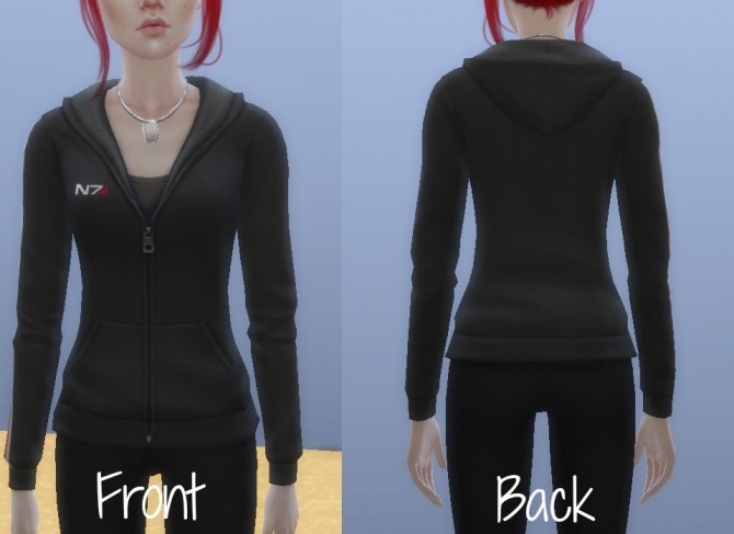 Sims 4 Mass Effect Hoodie by Innamode at Mod The Sims