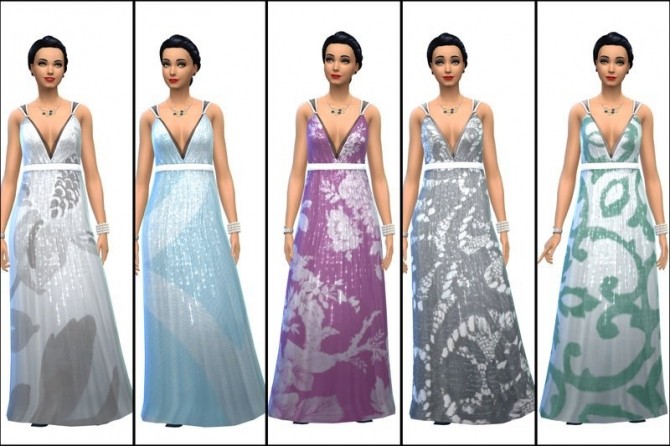 Sims 4 Luxury Day dress at Inyoit