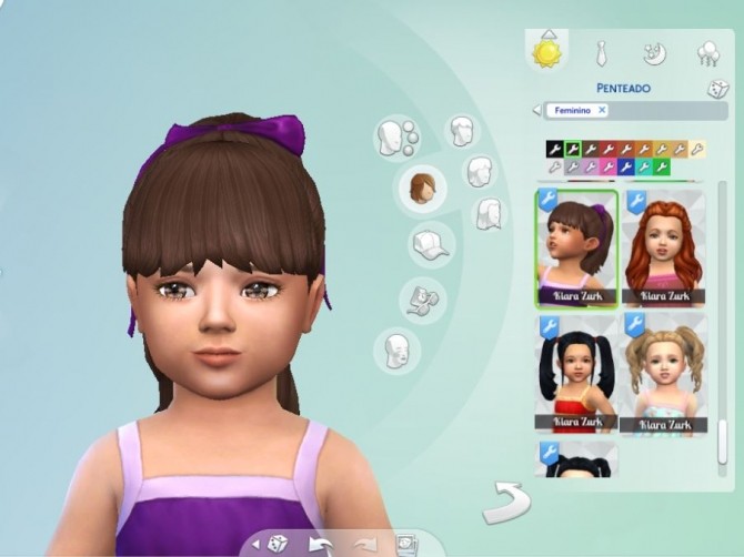 Sims 4 High Ponytail with Bangs for Toddlers at My Stuff
