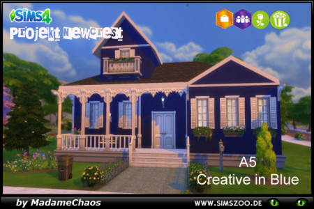 A5 Creative in Blue Project Newcrest house by MadameChaos at Blacky’s Sims Zoo