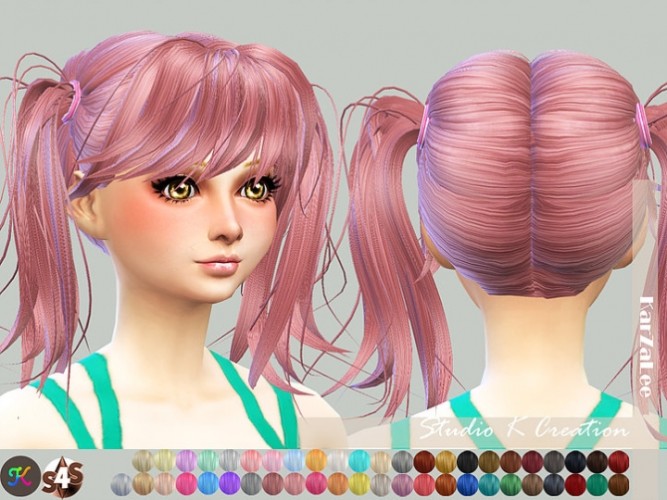 Animate hair 78 Judy A version at Studio K-Creation » Sims 4 Updates