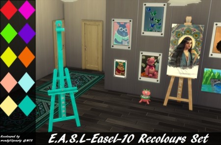 E.A.S.L. Easel 10 Recolours by wendy35pearly at Mod The Sims