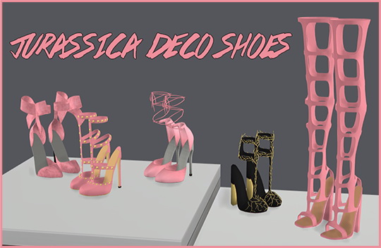 Sims 4 Jurassica Deco Shoes by Sympxls at SimsWorkshop