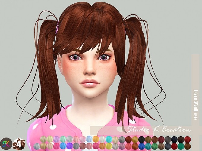 Sims 4 Animate hair 78 Judy Child version at Studio K Creation